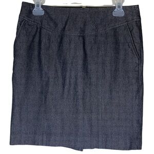 BANANA REPUBLIC petite skirt gun metal gray stretch 8P